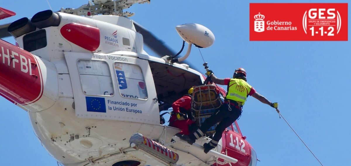 HELICÓPTERO DEL GES-SAN BARTOLOMÉ DE TIRAJANA 1-11-25