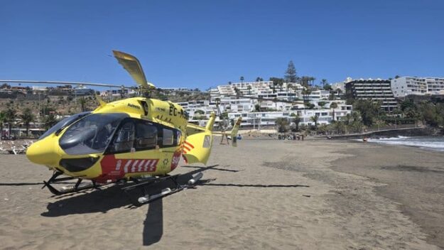 UN HOMBRE FALLECE TRAS SER RESCATADO DEL MAR POR LOS SOCORRISTAS EN SAN BARTOLOMÉ DE TIRAJANA 19-5-26