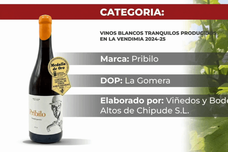 080626 Fallo del jurado y Medalla de Oro al vino Pribilo en el Concurso Agrocanarias de Vinos 2026