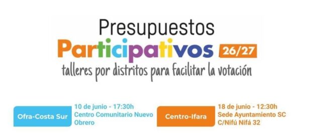 260609 Presupuestos Participativos Talleres Presenciales