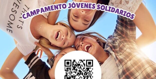 Cartel del campamento de verano gratuito para jóvenes