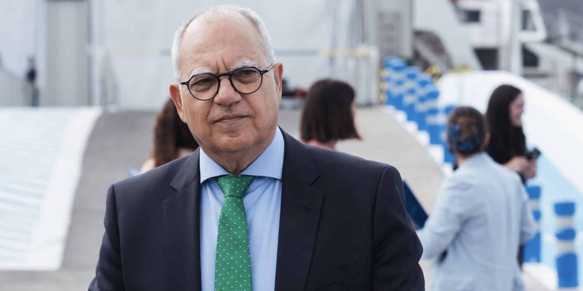 Casimiro Curbelo durante un acto en el Puerto de Los Cristianos