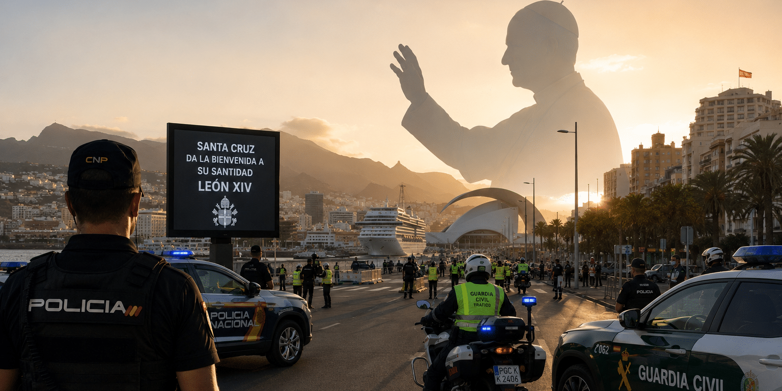 DISPOSITIVO DE SEGURIDAD-VISITA DEL PAPA A TENERIFE2 9-6-26
