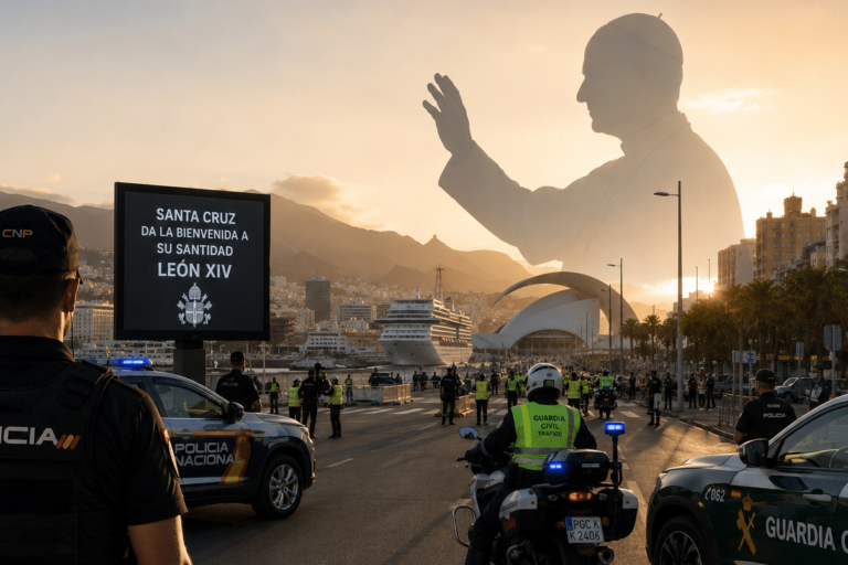 DISPOSITIVO DE SEGURIDAD-VISITA DEL PAPA A TENERIFE2 9-6-26