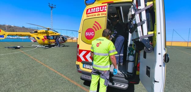 EVACUADO EN HELICÓPTERO UN CICLISTA EN ESTADO CRÍTICO TRAS SUFRIR UNA CAÍDA EN SAN MIGUEL DE ABONA1 9-6-26