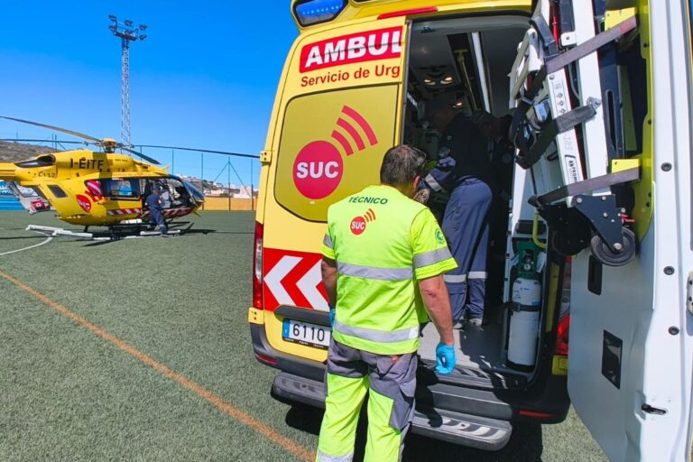 EVACUADO EN HELICÓPTERO UN CICLISTA EN ESTADO CRÍTICO TRAS SUFRIR UNA CAÍDA EN SAN MIGUEL DE ABONA1 9-6-26