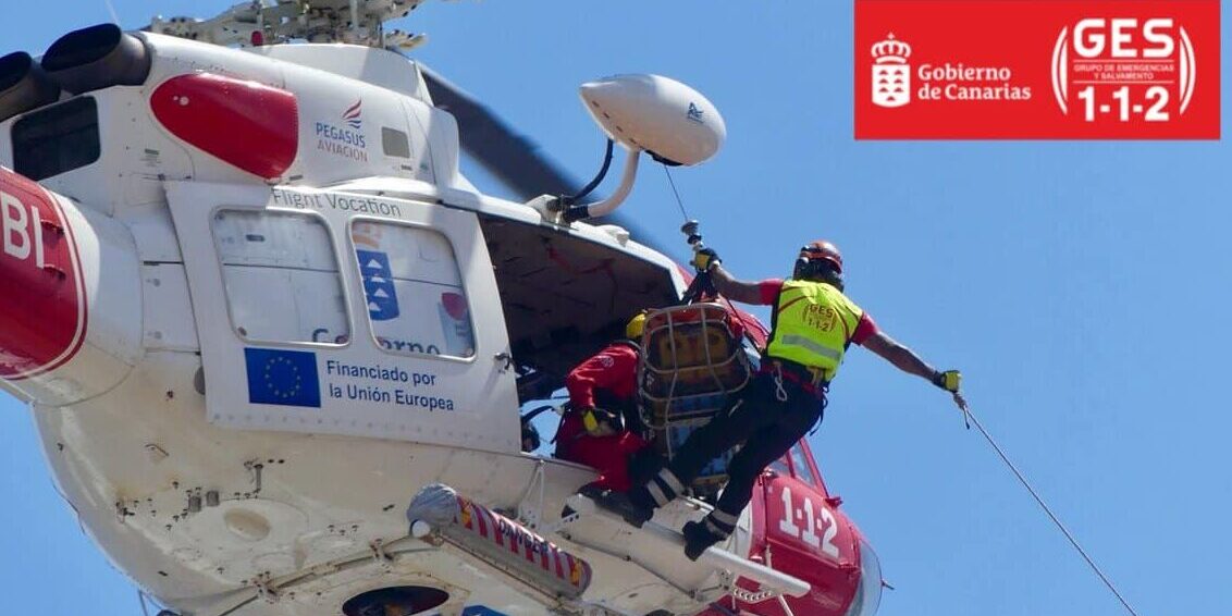 HELICÓPTERO DEL GES-SAN BARTOLOMÉ DE TIRAJANA 1-11-25