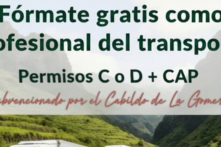 130726 Oferta de cursos gratuitos en materia de transporte en La Gomera