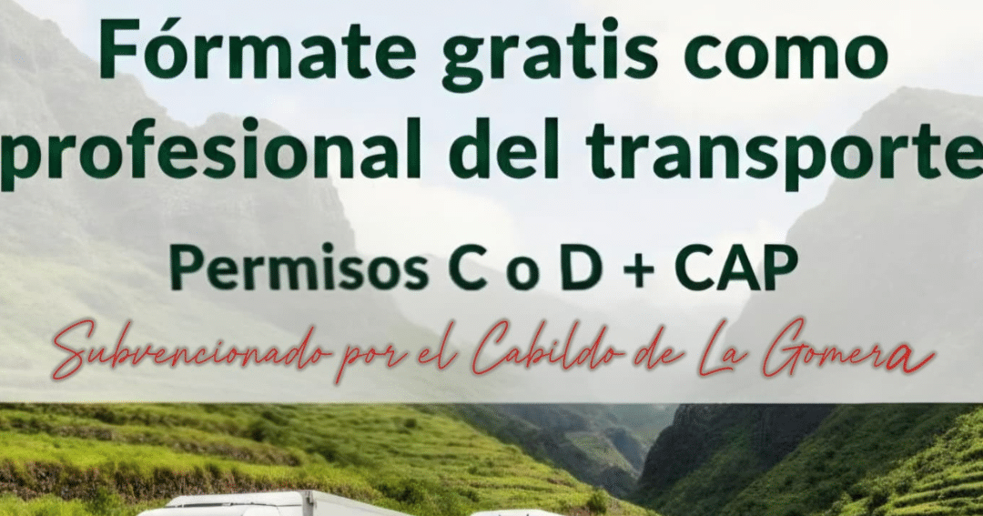 130726 Oferta de cursos gratuitos en materia de transporte en La Gomera