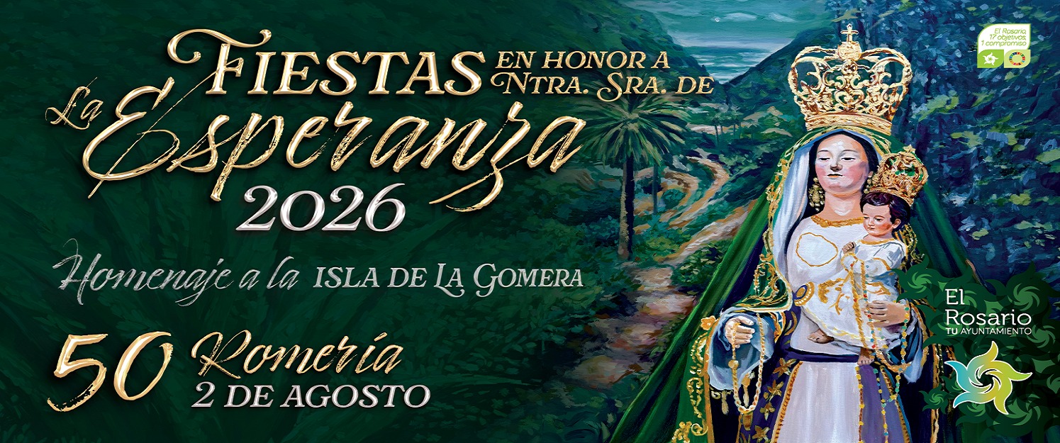 230726 Cartel Fiestas en Honor a Nuestra Señora de La Esperanza, El Rosario, Tenerife, que en 2026 homenajea a la isla de La Gomera