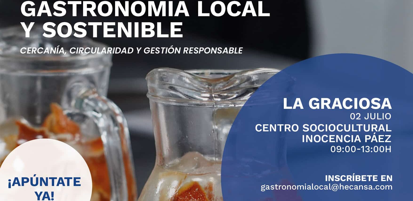 CARTEL GASTRONOMÍA SOSTENIBLE horizontal
