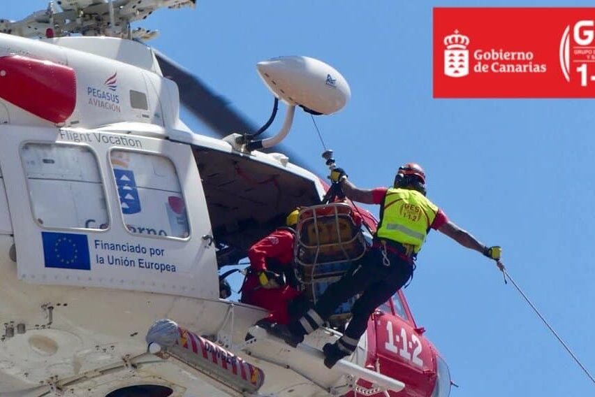 HELICÓPTERO DEL GES-SAN BARTOLOMÉ DE TIRAJANA 1-11-25