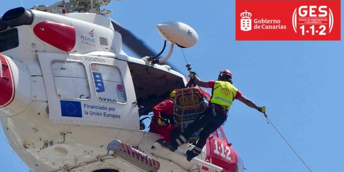 HELICÓPTERO DEL GES-SAN BARTOLOMÉ DE TIRAJANA 1-11-25