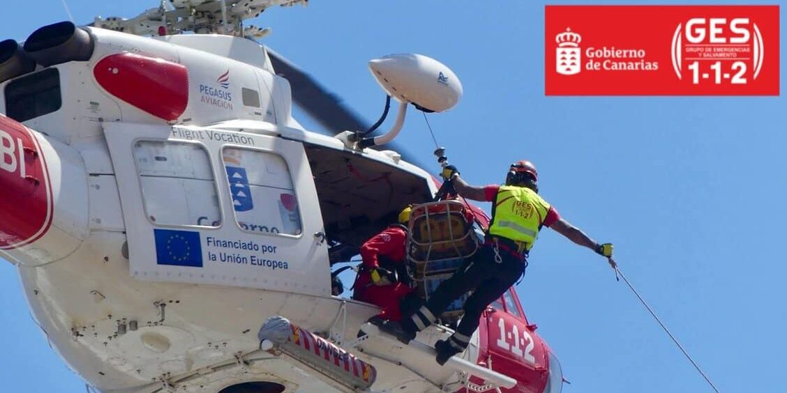 HELICÓPTERO DEL GES-SAN BARTOLOMÉ DE TIRAJANA 1-11-25