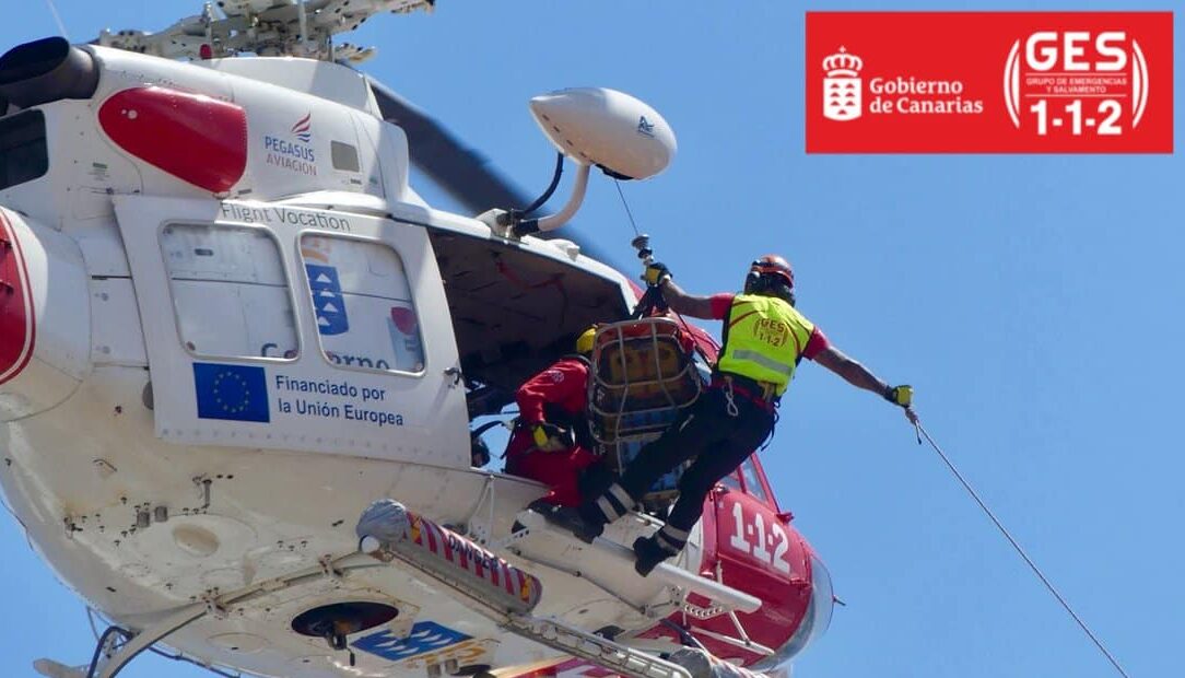 HELICÓPTERO DEL GES-SAN BARTOLOMÉ DE TIRAJANA 1-11-25