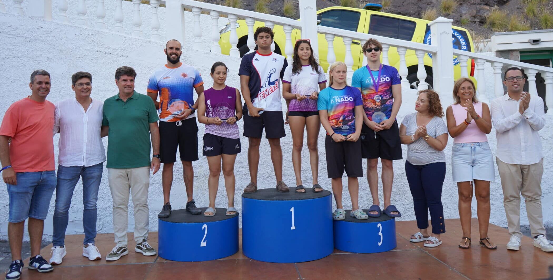 Pódium masculino y femenino general
