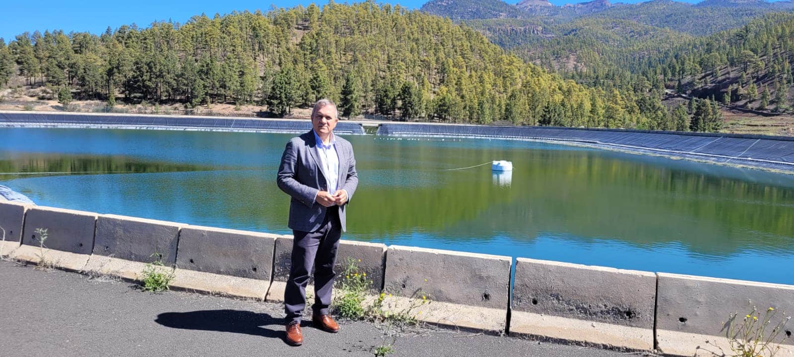 Valentín González, en la balsa de Trevejos (Vilaflor)