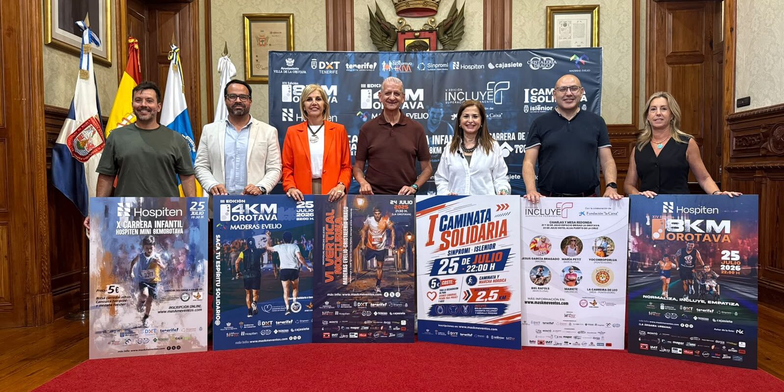 presentación 8KM. Autoridades con promotor del evento y patrocinadores