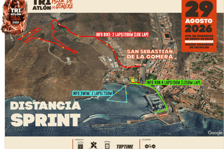 280826 Recorrido del XXXI Triatlón Isla de La Gomera