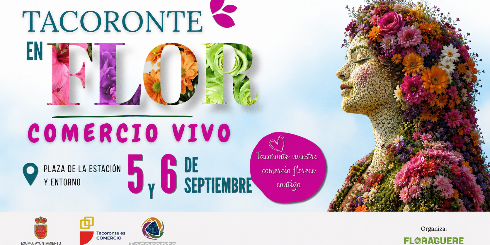 CARTEL TACORONTE EN FLOR HORIZONTAL