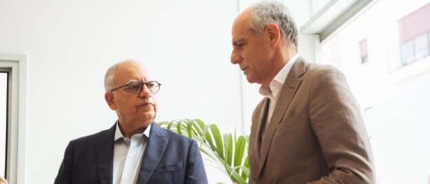 Casimiro Curbelo y Santiago Sese durante una visita a La Gomera