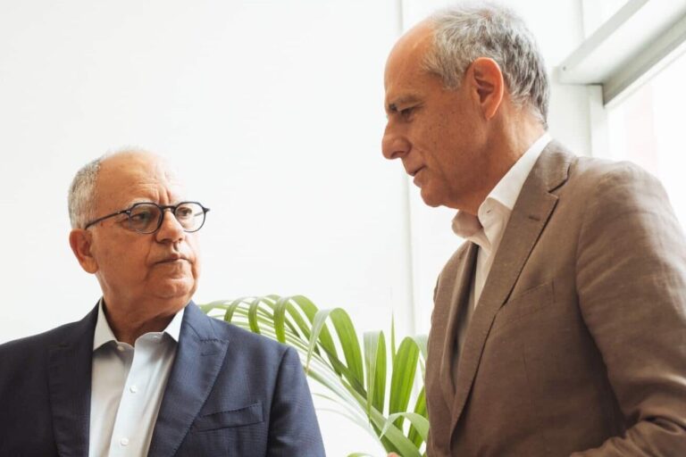 Casimiro Curbelo y Santiago Sese durante una visita a La Gomera