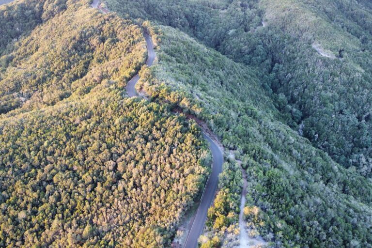 Tramo de la carretera de Juego de Bolas – Laguna Grande