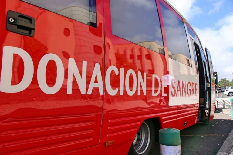 Unidad móvil de donación de sangre