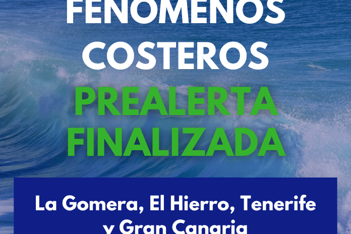 FINALIZADA PREALERTA POR FENÓMENOS COSTEROS EN TENERIFE-LA GOMERA-EL HIERRO Y GRAN CANARIA 7-9-26