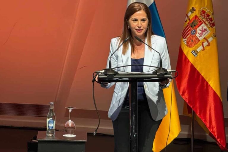 La consejera de Acción Social del Cabildo de Tenerife, Águeda Fumero, hoy, en el I Foro de Educación y Discapacidad