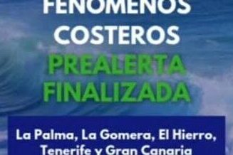 PREALERTA FINALIZADA POR FENÓMENOS COSTEROS ADVERSOS EN CANARIAS 2-9-26