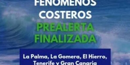 PREALERTA FINALIZADA POR FENÓMENOS COSTEROS ADVERSOS EN CANARIAS 2-9-26