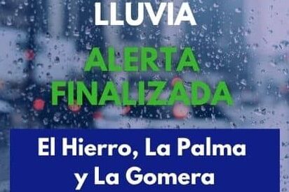 EL GOBIERNO FINALIZA LA ALERTA POR LLUVIA EN EL HIERRO,LA PALMA, LA GOMERA Y TENERIFE 22-10-26