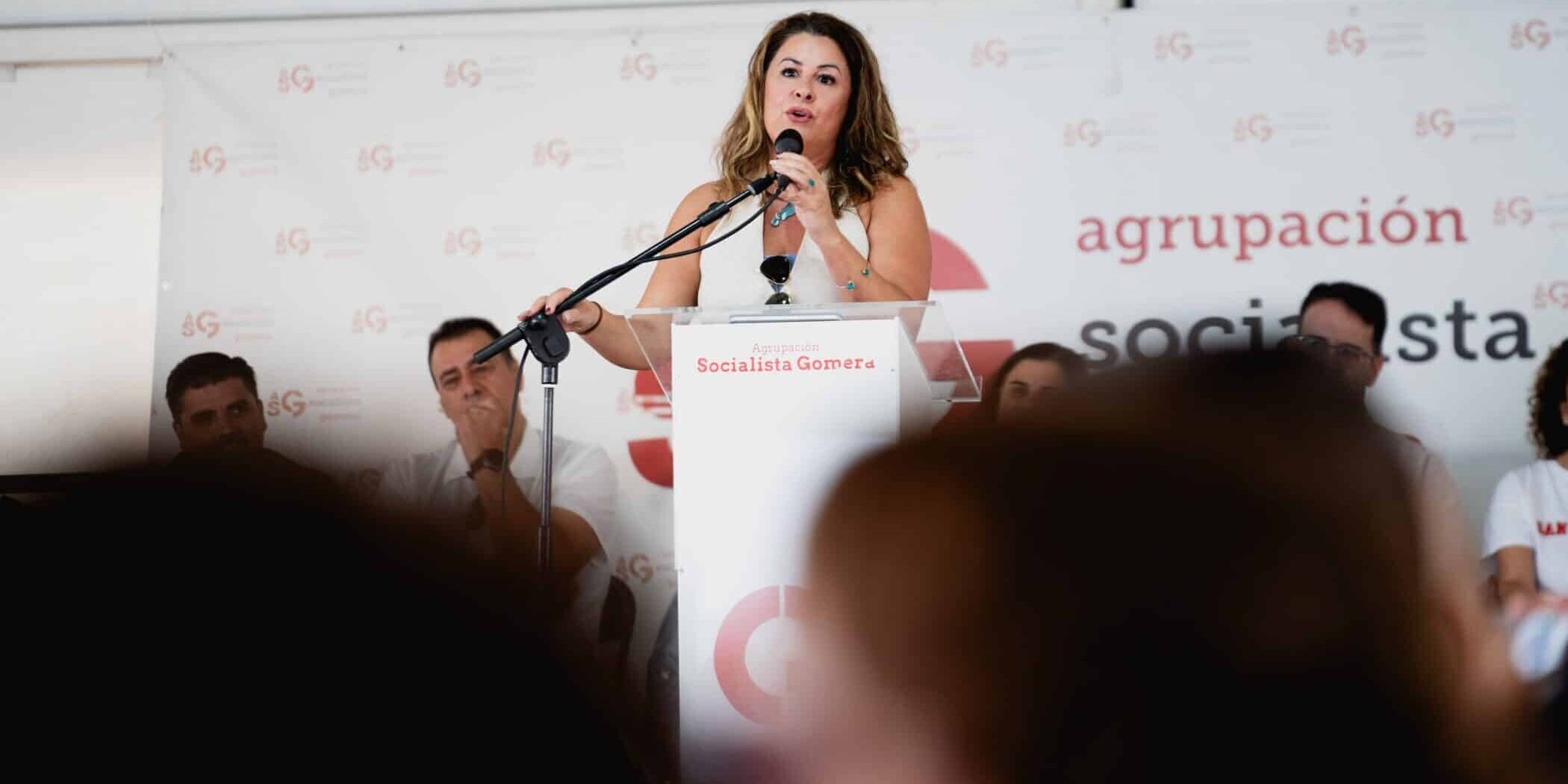 Solveida Clemente en un acto de ASG